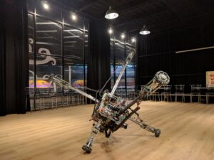 A photo of the AI art learning robot, Dai